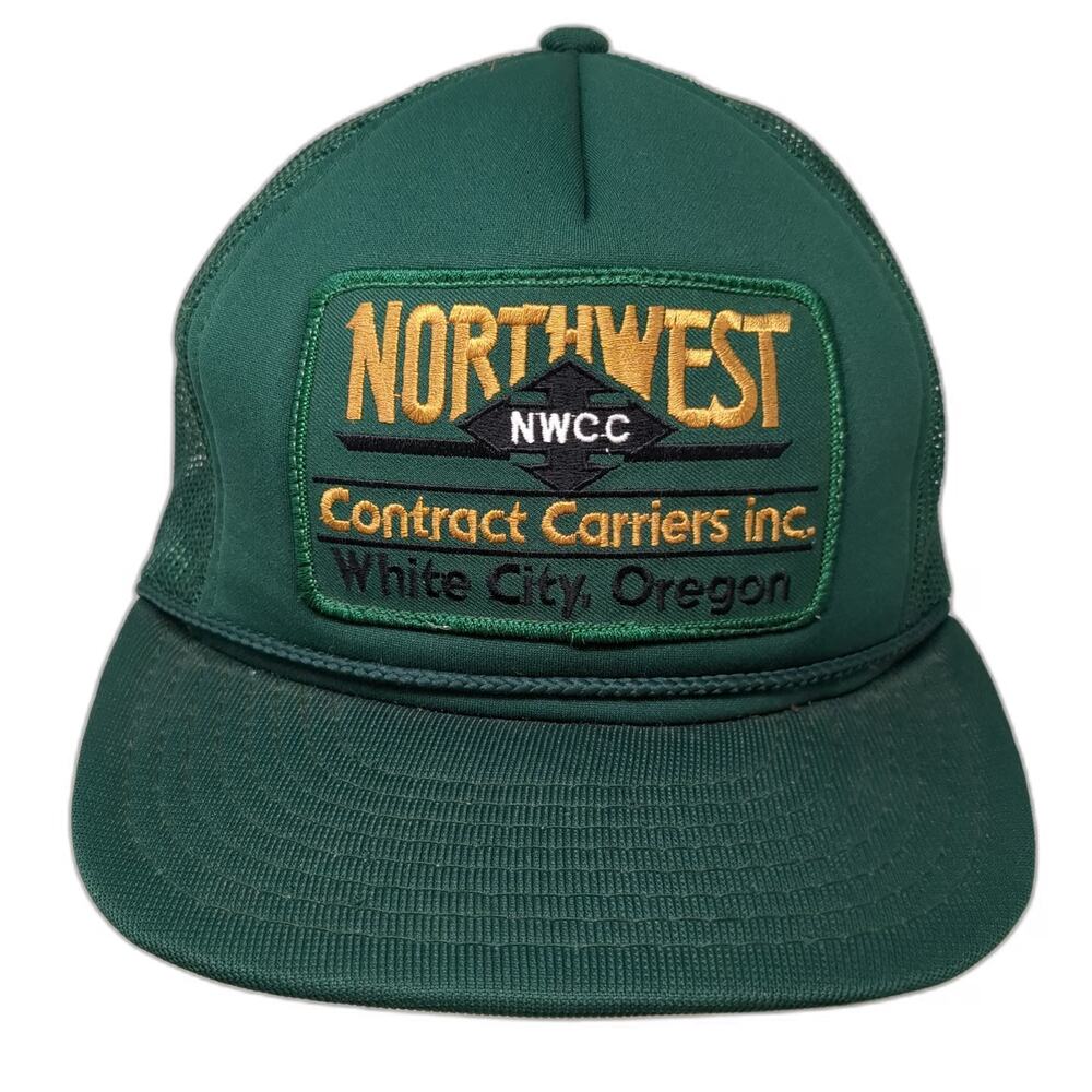 Hanes Trucker Hat Green One Size Northwest Contract Carriers NWCC Snapback Mesh